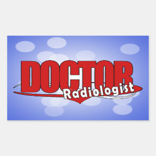LOGO-ARZT-RADIOLOGIST RECHTECKIGER AUFKLEBER