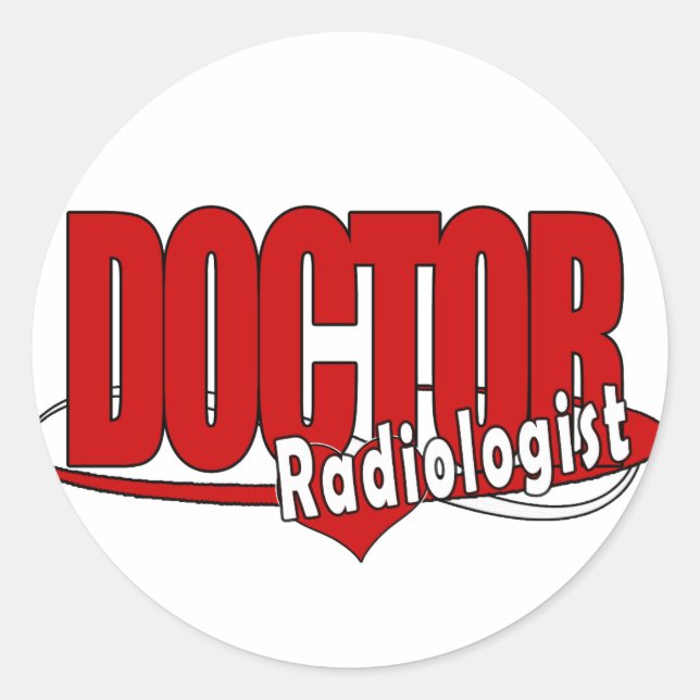 LOGO-ARZT-RADIOLOGIST RUNDER AUFKLEBER (Vorderseite)