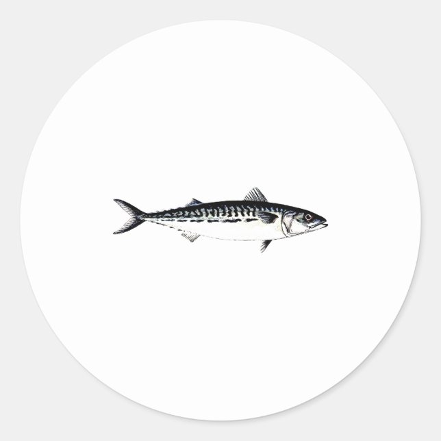 Logo "Atlantic Mackerle" Runder Aufkleber (Vorderseite)