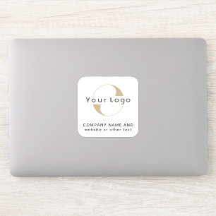 Logo auf dem weißen Quadrat Notebook-Business Viny Aufkleber