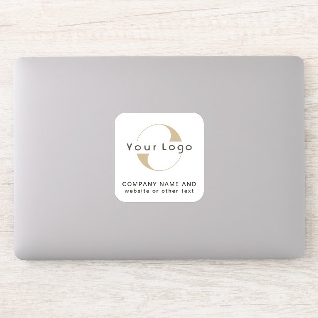 Logo auf dem weißen Quadrat Notebook-Business Viny Aufkleber (Computer)