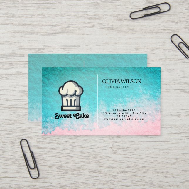 Logo auf der Seite des Single für die Wasserfarbe  Visitenkarte (Vorderseite/Rückseite Beispiel)