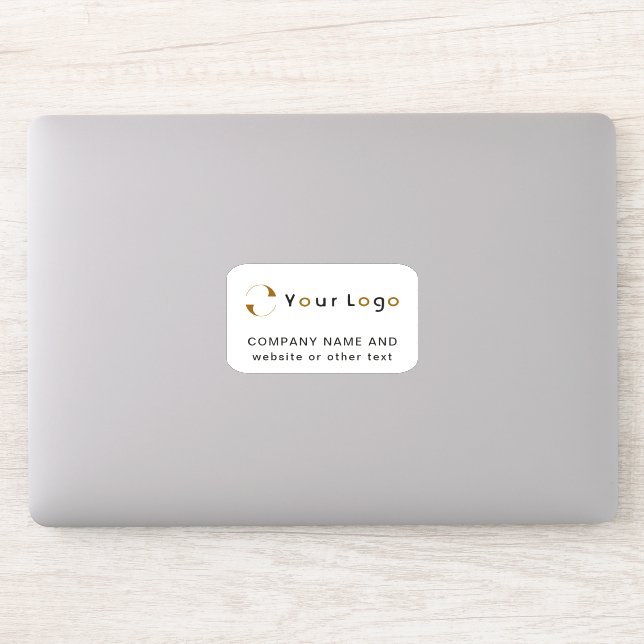 Logo auf Off white Rechteck Notebook Business Viny Aufkleber (Computer)
