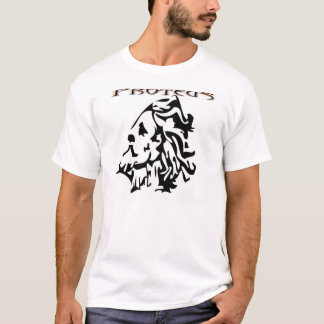 Logo auf weißer orange des Logos Rückseite an T-Shirt