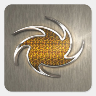 Logo-Aufkleber 3D-Effekt Quadratischer Aufkleber