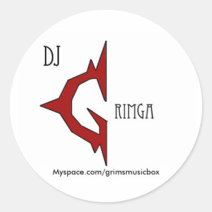 Logo-Aufkleber DJ Grimga Runder Aufkleber