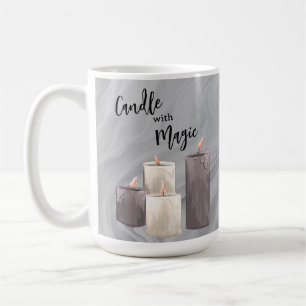Logo-Aufkleber für das Kerzengeschäft Kaffeetasse