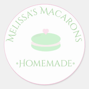 Logo-Aufkleber für das Macaron Herz, hausgemachte  Runder Aufkleber