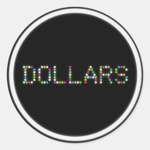 Logo-Aufkleber für Dollars Runder Aufkleber