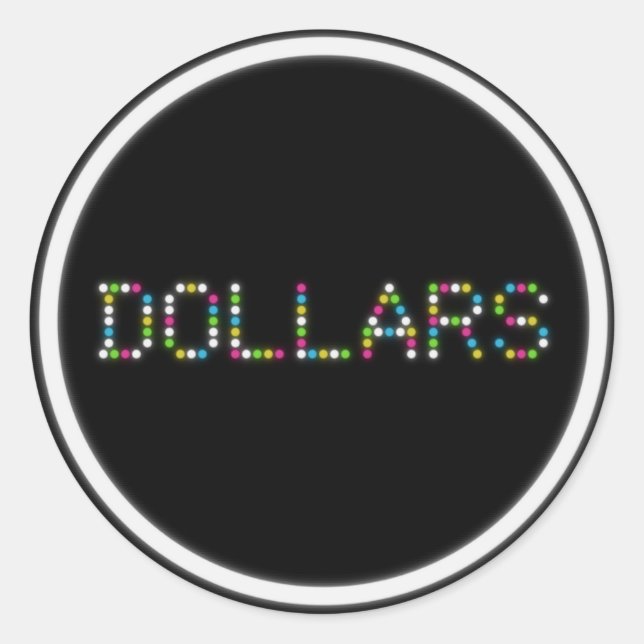 Logo-Aufkleber für Dollars Runder Aufkleber (Vorderseite)