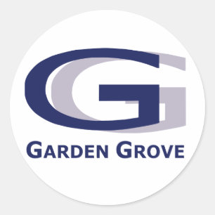 Logo-Aufkleber für Garden Grove Runder Aufkleber