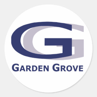 Logo-Aufkleber für Garden Grove Runder Aufkleber