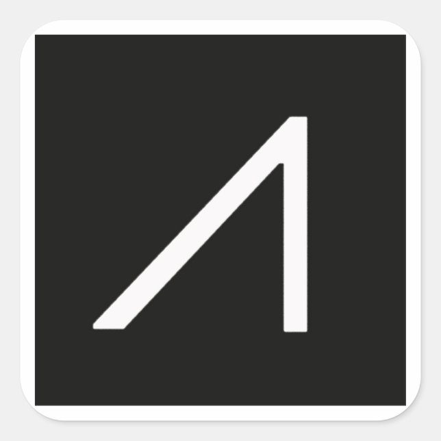 Logo-Aufkleber für Google Glass Quadratischer Aufkleber (Vorderseite)