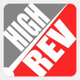 Logo-Aufkleber für hohe Rev. Quadratischer Aufkleber