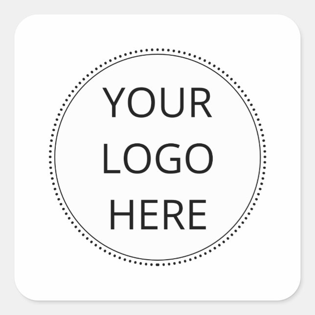 Logo-Aufkleber für Ihr Unternehmen oder Ihr Untern Quadratischer Aufkleber (Vorderseite)