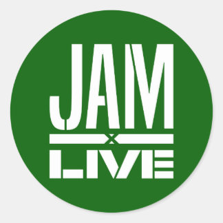Logo-Aufkleber für Jam - grün Runder Aufkleber