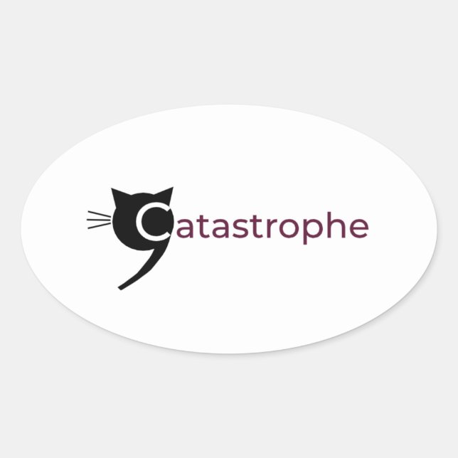 Logo-Aufkleber für Katastrophen Ovaler Aufkleber (Vorderseite)