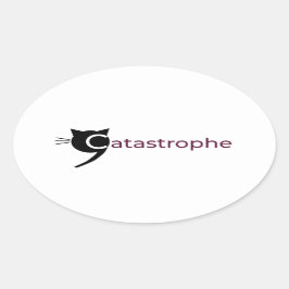 Logo-Aufkleber für Katastrophen Ovaler Aufkleber