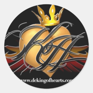Logo-Aufkleber für King of Hearts Runder Aufkleber