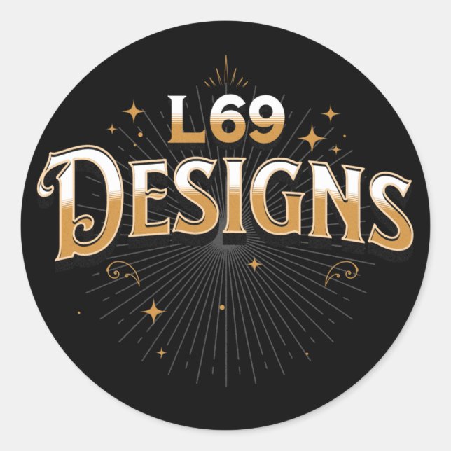 Logo-Aufkleber für L69 DESIGNS Runder Aufkleber (Vorderseite)