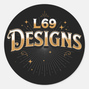 Logo-Aufkleber für L69 DESIGNS Runder Aufkleber