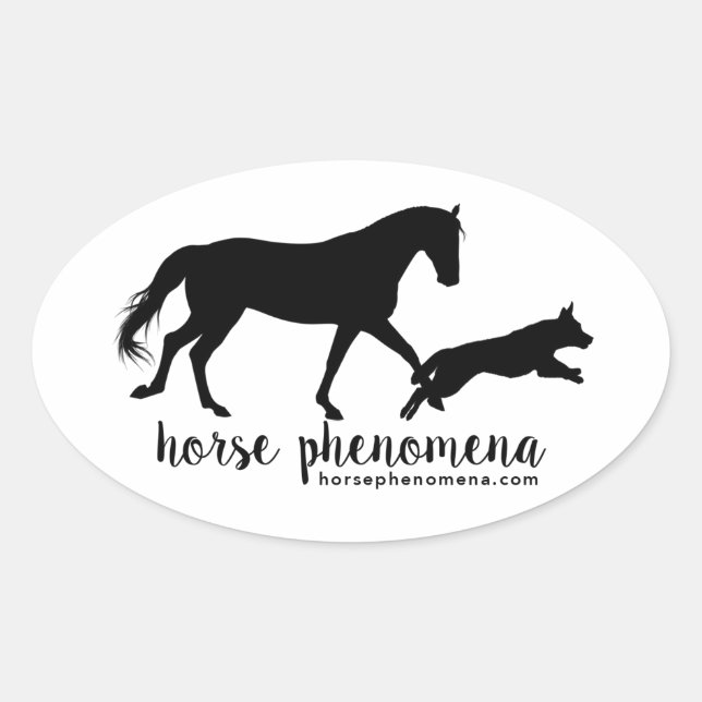 Logo-Aufkleber für Pferdephänomene Ovaler Aufkleber (Vorderseite)