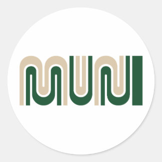 Logo-Aufkleber für San Francisco Muni Runder Aufkleber
