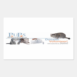 Logo-Aufkleber mit Katzen Rechteckiger Aufkleber