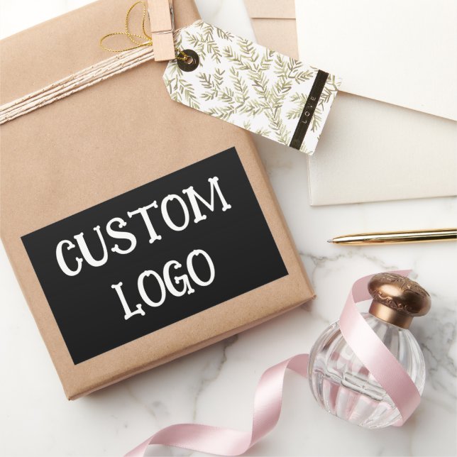 Logo-Aufkleber Rechteckiger Aufkleber (Schenken)