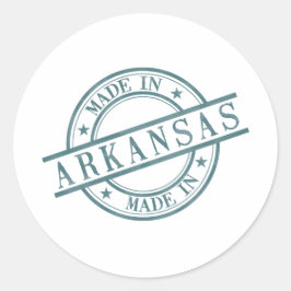 Logo aus Arkansas Green Round-Rubber-Briefmarke Runder Aufkleber