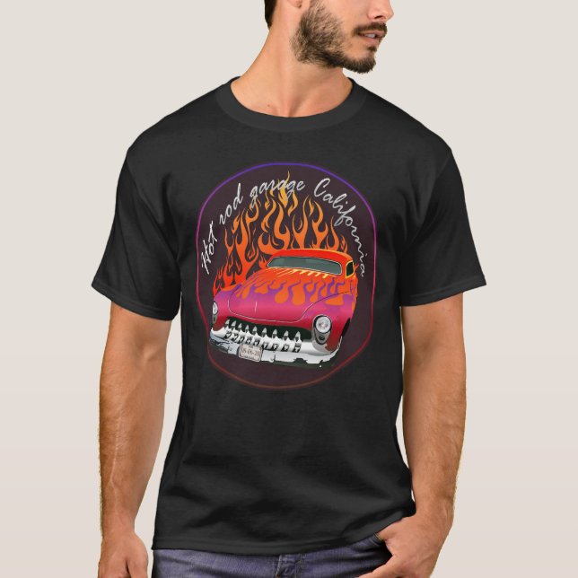 Logo Auto Flammenentzündung Hot Rod Vintcer T-Shirt (Vorderseite)