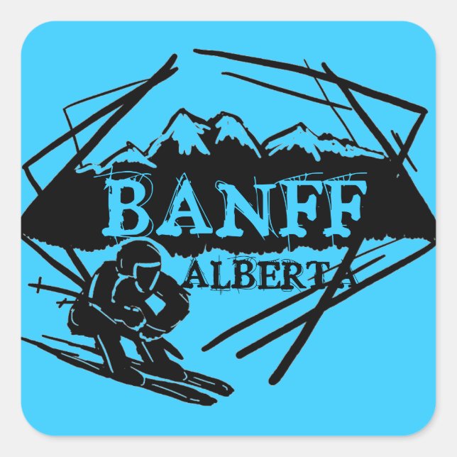 Logo autocollants Banff Alberta Canada (Devant)