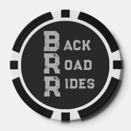 Logo "Back Road Rides" Grau Pokerchips