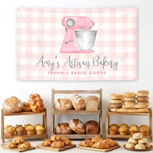 Logo Bäckereiküchenmixer Roségingham Karo