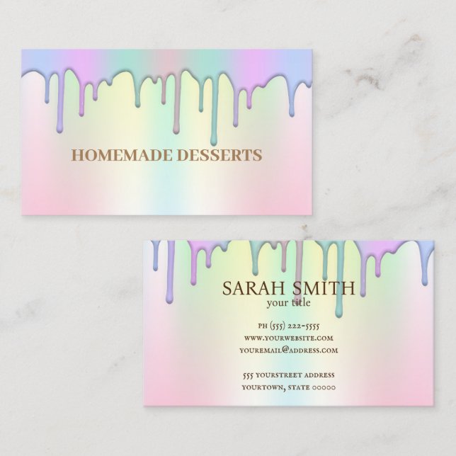 Logo Bakery Koch, niedliche Visitenkarte (Vorne/Hinten)