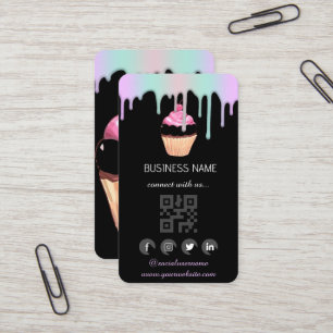 Logo Bakery - QR Code Business Card für Social Med Visitenkarte