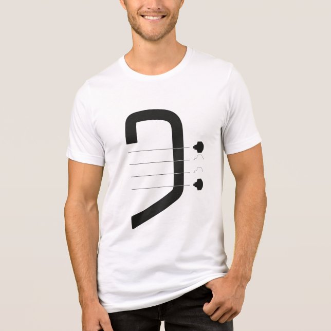 Logo Bass Clef & Gitarre Tri-Blend Shirt (Vorderseite)