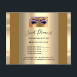 Logo Beauty Salon Makeup Preisliste Mustard Flyer<br><div class="desc">FlorenceK Luxus-Beauty-Salon-Sammlung</div>