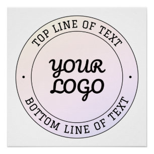 Logo & Benutzerdefinierter Text hochladen Pfirsi Poster