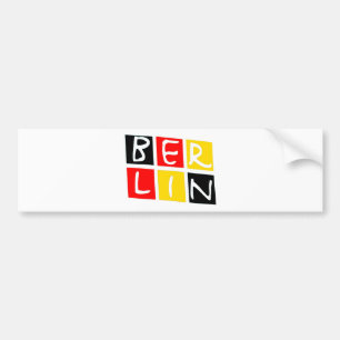 Logo Berlins, Deutschland in den Quadraten Autoaufkleber
