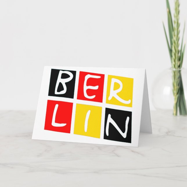 Logo Berlins, Deutschland in den Quadraten Karte (Vorderseite)