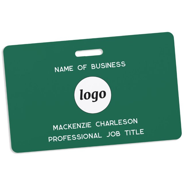 Logo-Berufliche Bezeichnung für den Grünwald Ausweis (Simple logo with custom text business branding promotional employee staff represantative name badge)