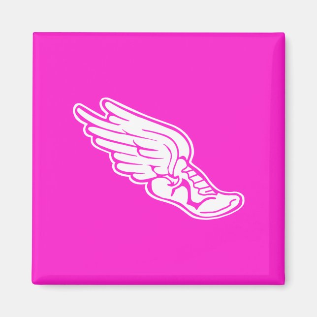 Logo-Beschriftung für Track rosa Magnet (Vorne)
