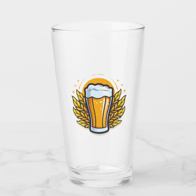Logo-Bierglas Glas (Vorderseite)