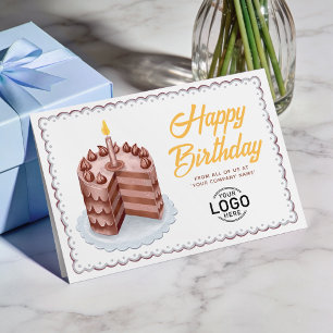 Logo Big Vintage Schokoladenkuchen Geschäfts Gebur Karte