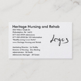 Logo-Bild, Erbkrankenpflege und Rehabilitation, Visitenkarte