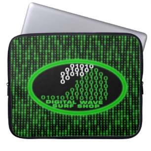 Logo-binärer Code-Regen-Laptop-Hülse des Laptopschutzhülle