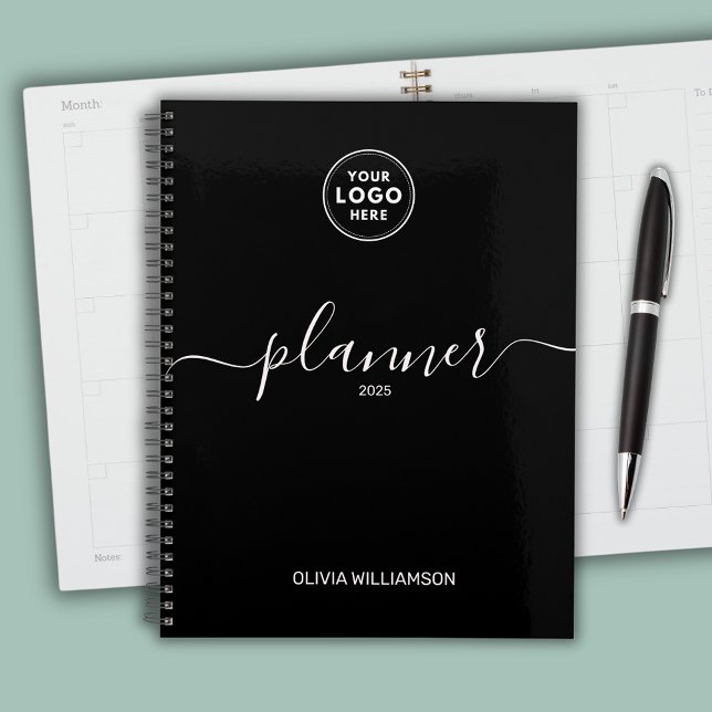 Logo Black Professionnel (Logo professional business planner with custom text)