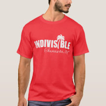 Logo blanc du T-shirt des hommes indivisibles de