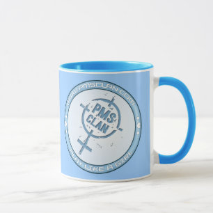 Logo bleu 2 de tasse de PMS